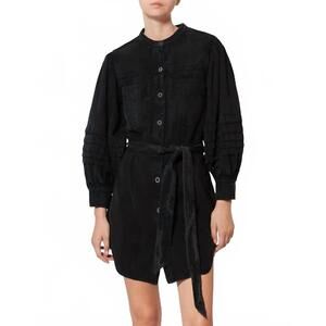 NEW ISABEL MARANT moe mini dress in faded black